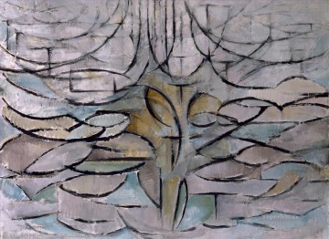 100 の偉大な芸術 Painting - ピエト モンドリアンの花が咲くリンゴの木